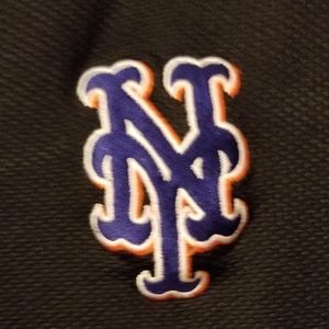 Nike XL NY Mets black/blue dri-fit polo